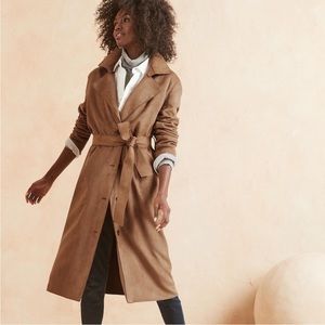 NEW Vegan Suede Trench jacket | Size Medium